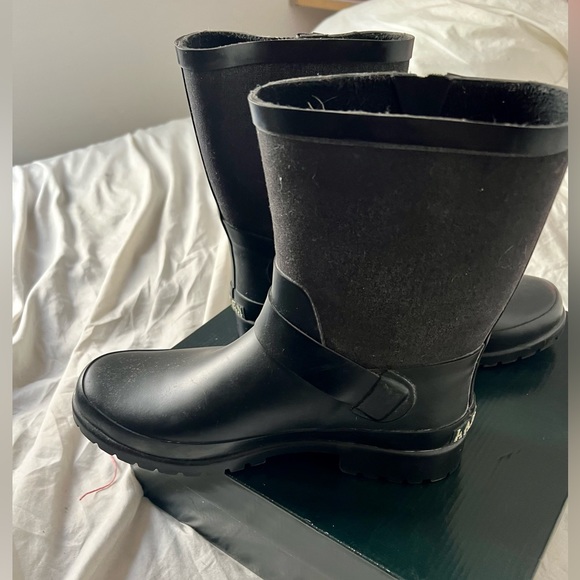 Polo Ralph Lauren Mora ll Rain Boots Womens Size 9 Black Great Shape! - Picture 5 of 11